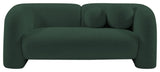 Emory Boucle Fabric Upholstered Upholstered Loveseat, Green