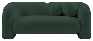 Emory Boucle Fabric Upholstered Upholstered Loveseat, Green