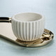 Mulhouse Ribbed White Marble Bowls, Set of 2