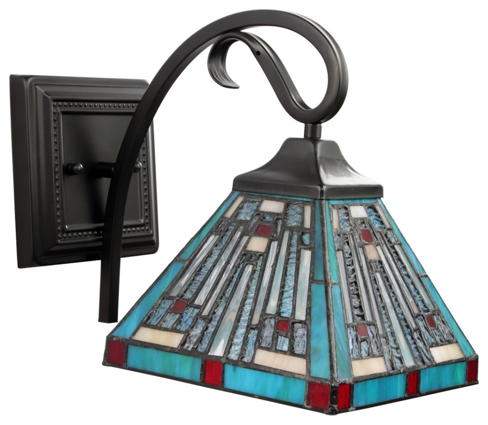 CHLOE Lighting CH3T359BM08-WS1 INNES Mission Bronze 1 Light Wall Sconce