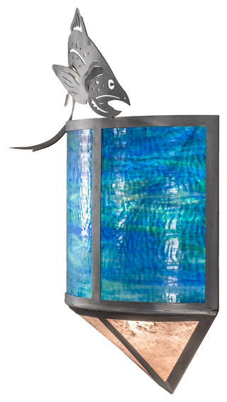 14 Wide Leaping Trout Wall Sconce