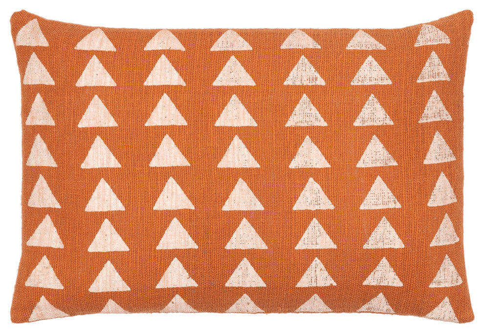 Surya Malian Pillow Shell With Polyester Insert 14"H X 22"W - Brick Red
