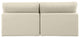 Comfy Upholstered Modular Sofa, Cream, 2-Piece: 2 Armless Chair, Vegan Leather