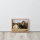 Patriotic Barn in Field Aged Effect Framed Photo Paper Wall Art Prints, Red Oak, 11" X 14"