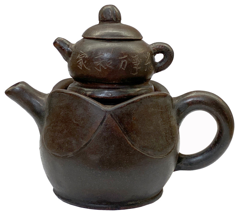 Chinese Handmade Yixing Zisha Clay Teapot With Artistic Accent Hws2243