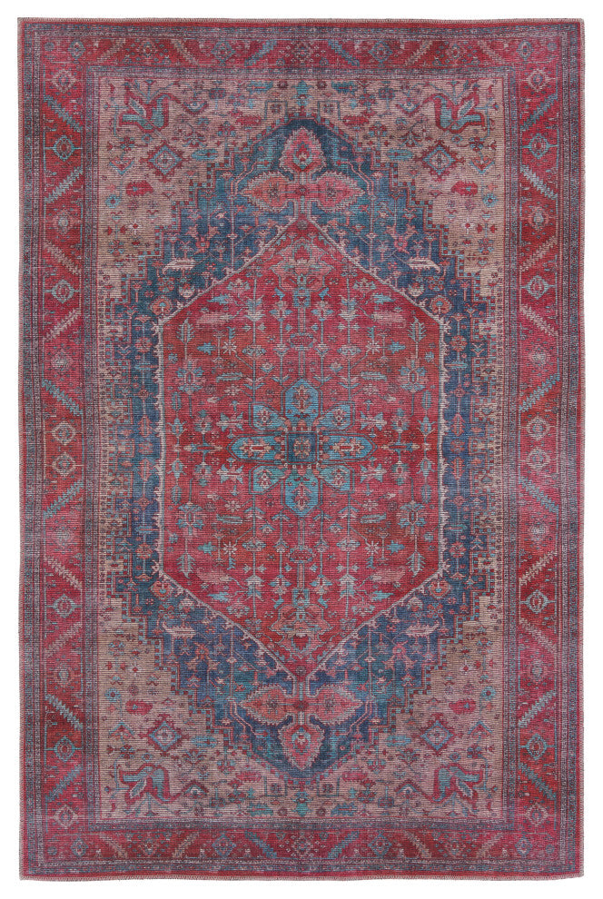 Vibe by Jaipur Living Fairbanks Medallion Red/ Blue Area Rug 7'10"X10'