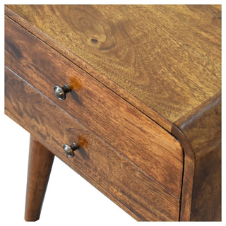 Curved Chestnut Nightstand