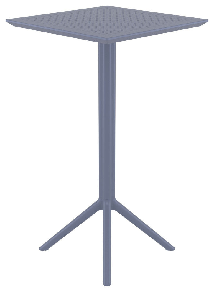 Sky Square Folding Bar Table 24 inch Dark Gray