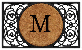 Armada Circle Monogram Doormat, 22"x36", M