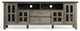 Solid Wood 72" Wide Tv Media Stand In Distressed Grey For Tvs Up To 80"es