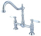 Kingston Brass Bridge Kitchen Faucet, Polished Chrome