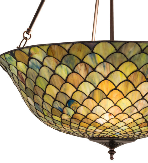 24W Tiffany Fishscale Semi-Flushmount