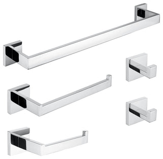 5pc Chrome Bathroom Hardware Set by ANZZI