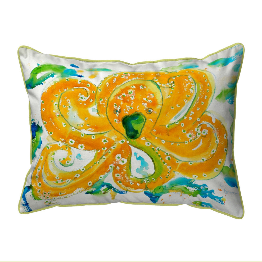 Orange Octopus Large Indoor/Outdoor Pillow 16x20