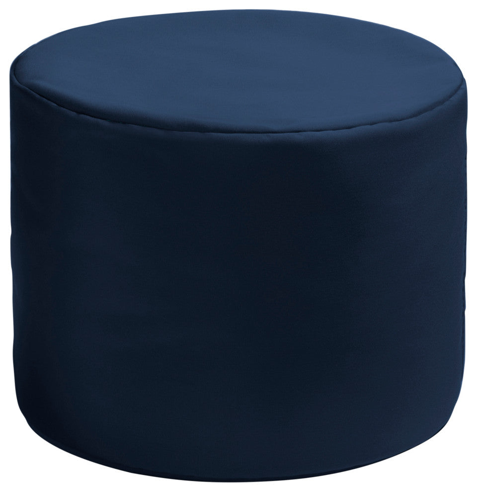 Spring Outdoor Patio Bean Bag Pouf, Navy