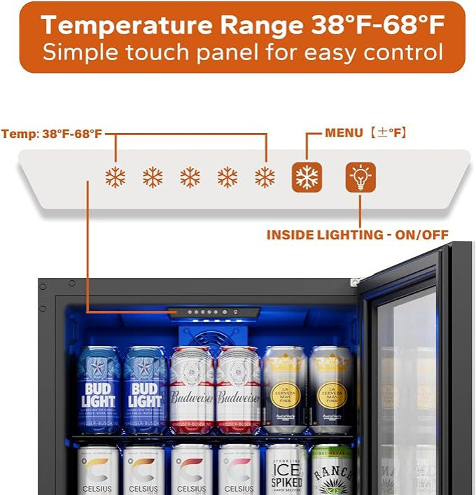 Ca''Lefort Beverage Refrigerator Cooler 140 Cans Mini Fridge