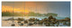 Untouched Tropical Beach Panorama, Landscape Canvas Art Print, 70"x28", 6 Panels