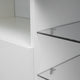 High Gloss Doors Modern TV Stand with LEDs White MDF TV Cabinet