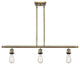 INNOVATIONS LIGHTING 516-3I-AB Bare Bulb 3 Light Island Light