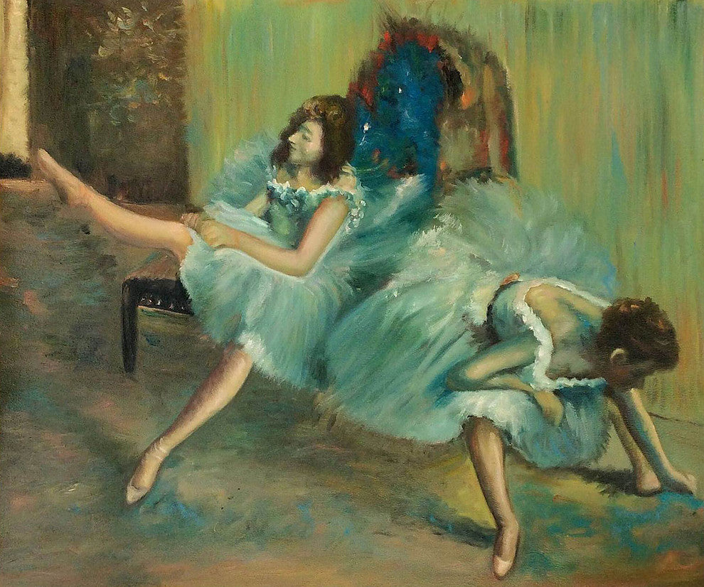 Before the Ballet (detail), Unframed loose canvas