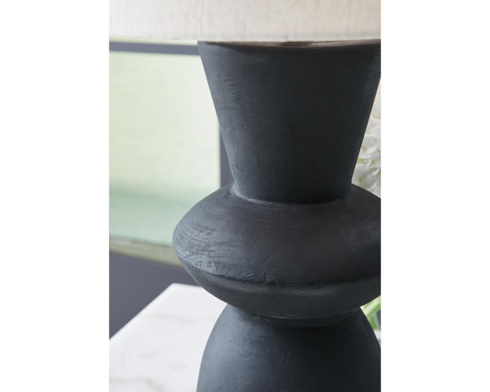 Scarbot Distressed Black Table Lamp, Set of 2