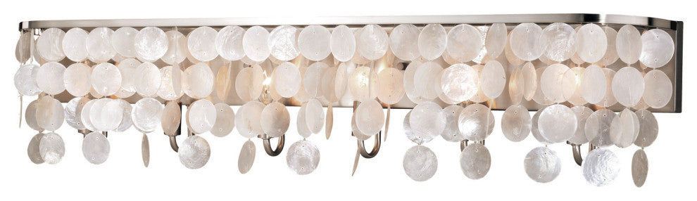 Elsa Capiz Shell 6-Light Vanity Satin Nickel