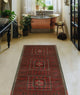 Vintage Distressed Leanne Burgundy/Charcoal Rug, 3'6x6'8