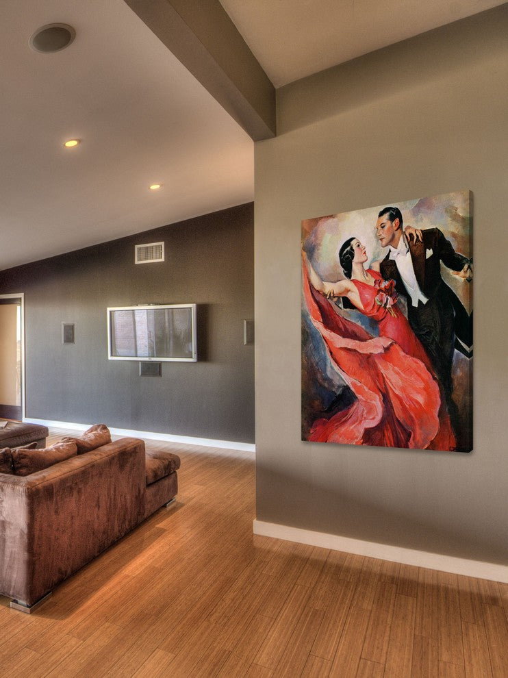 "Ballroom Dancing" Painting Print on Wrapped Canvas