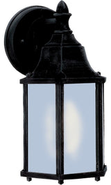Maxim 1026 Builder Cast 10" 1 Light Wall Sconce - Black / Clear Glass