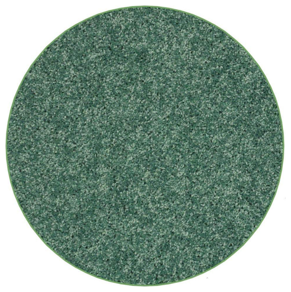 Kids Crazy Carpet Home & School Area Rugs, People Pet Friendly, Shamrock, Round 8'
