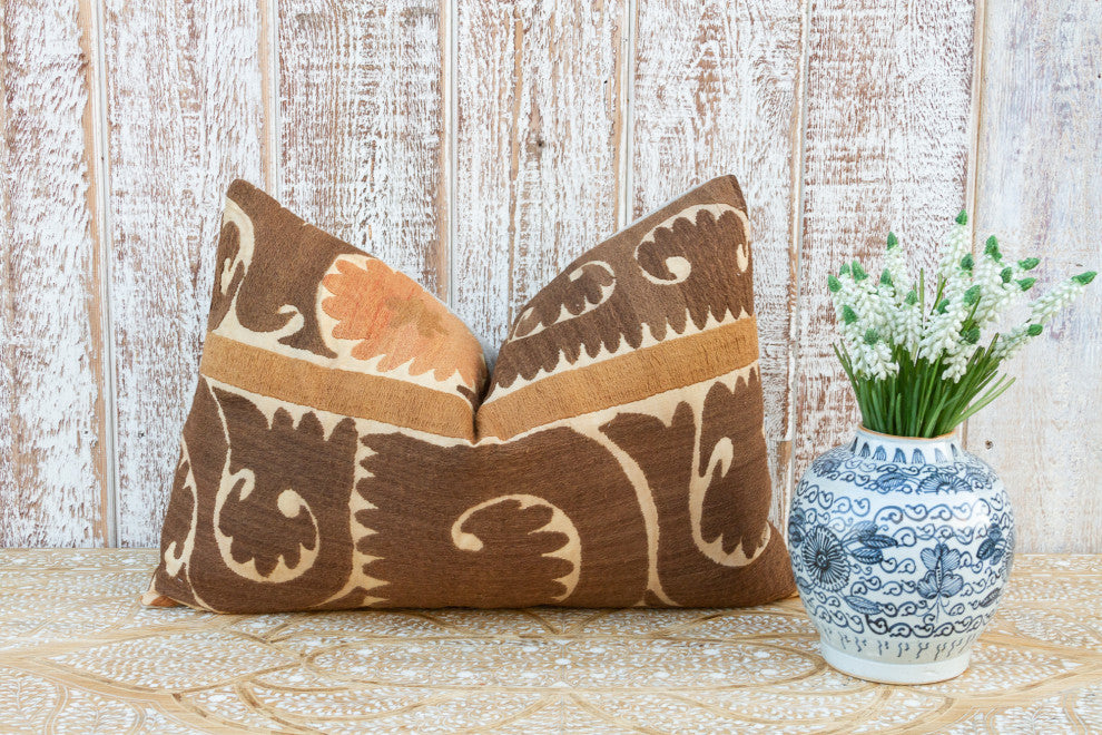 Olma Thuja Suzani Lumbar Pillow