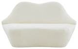 TOV Furniture Lips Cream Velvet Settee