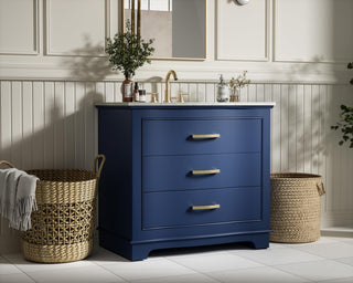 Home Living Knox 36" Single Bathroom Vanity, Blue