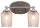 Capri 2-Light Bath Bar, Brushed Nickel/Silver Textured