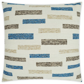 Outdoor Blockweave Pillow - Blue