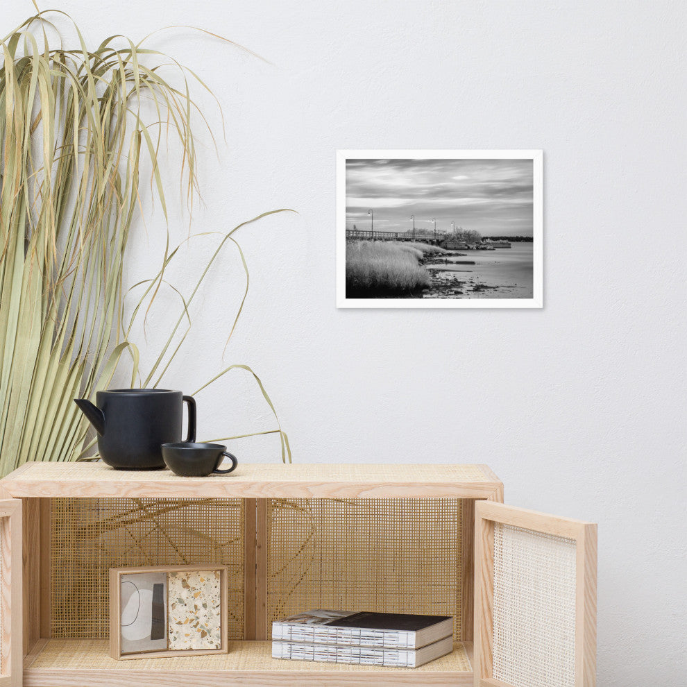 Historic New Castle 2 Coastal Landscape Framed Photo Paper Wall Art Prints, White, 12" X 16"