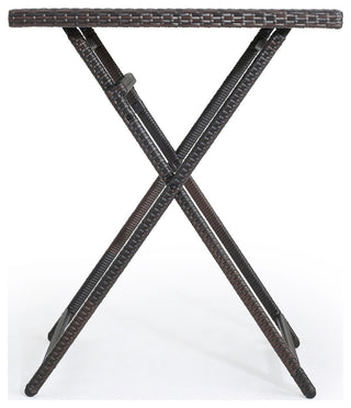 GDF Studio 5-Piece Marinelli Outdoor Multibrown Wicker Bar Set