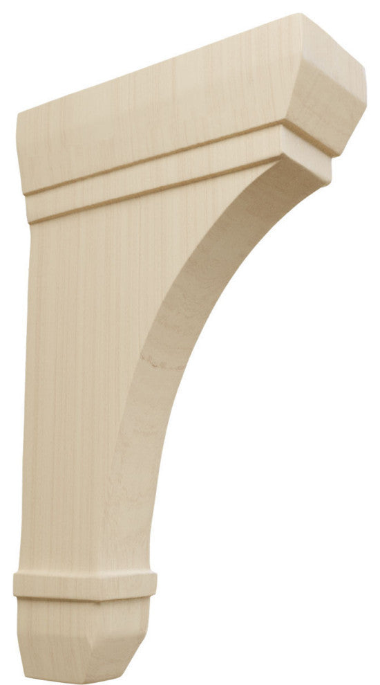 2 1/4"W x 6"D x 10"H Stockport Bracket, Rubberwood
