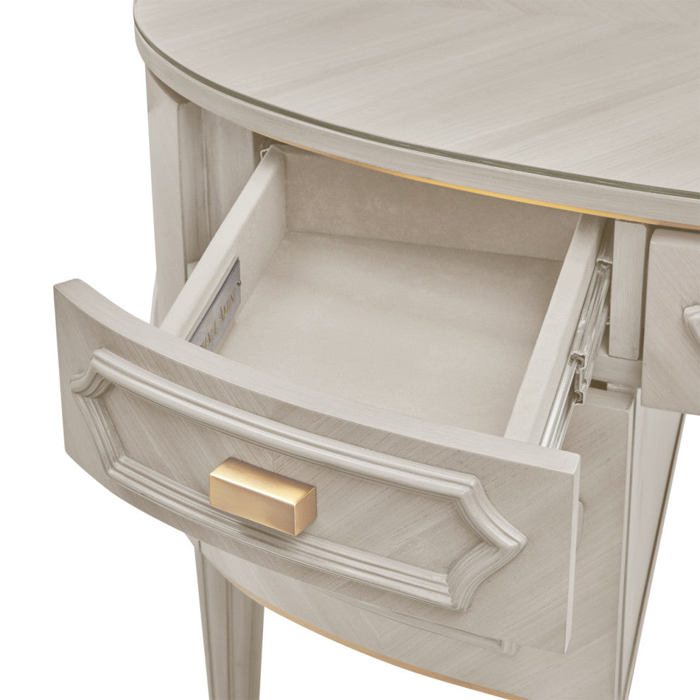 St. Charles Vanity Desk, Dove Gray
