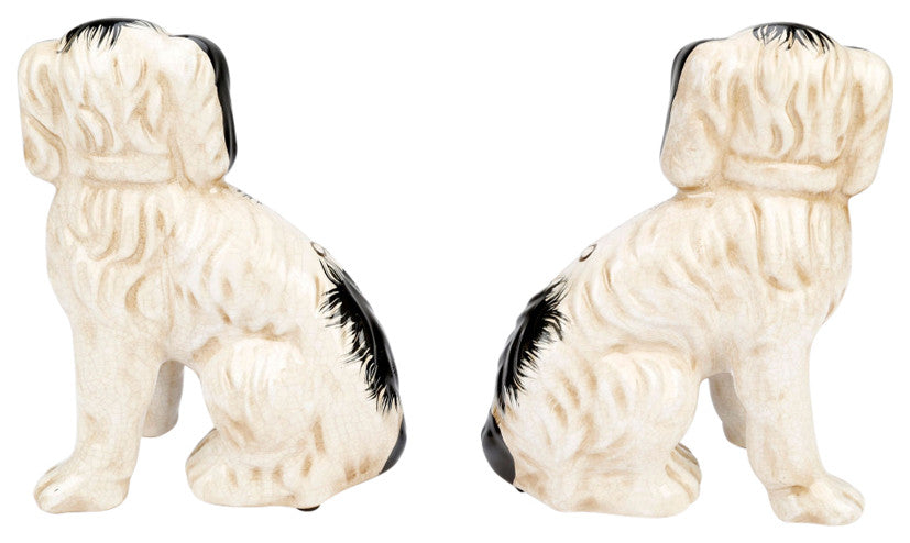 Saunders Ceramic 8" Staffordshire Dog Pair