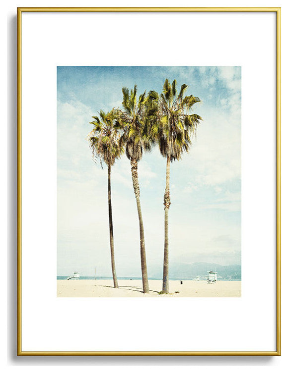 Bree Madden Venice Beach Palms Metal Framed Art Print