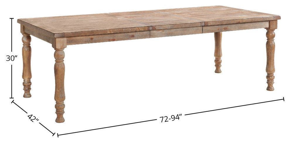 Highland 42 x 72-94" Dining Table, Sandwash