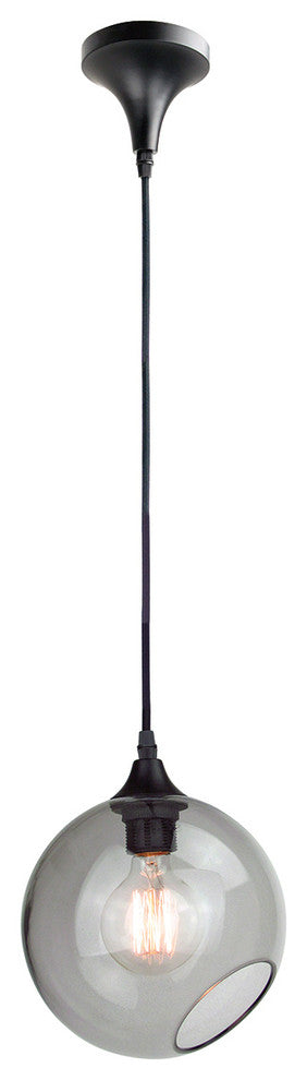 Sphere 8-inch Pendant Light in Gray by Nuevo, Gray