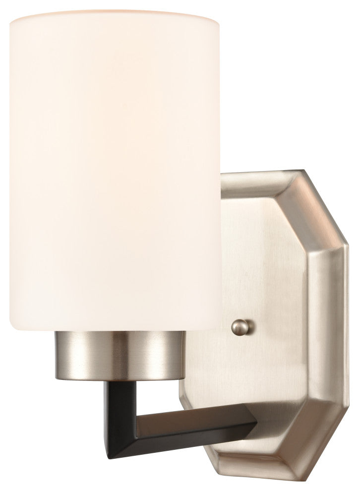 Innovations 441-1W-BSN-G4411-LED Mila 1 Light 10" Sconce, Black Satin Nickel