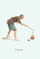 A Frog-Catcher- Fine Art Giclee Print 24" x 36"