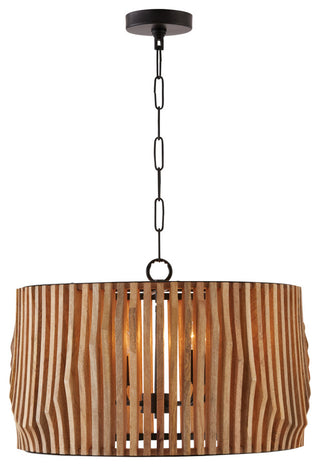 Capital Lighting Archer 4-Light Pendant, Light Wood/Matte Black, 344642WK