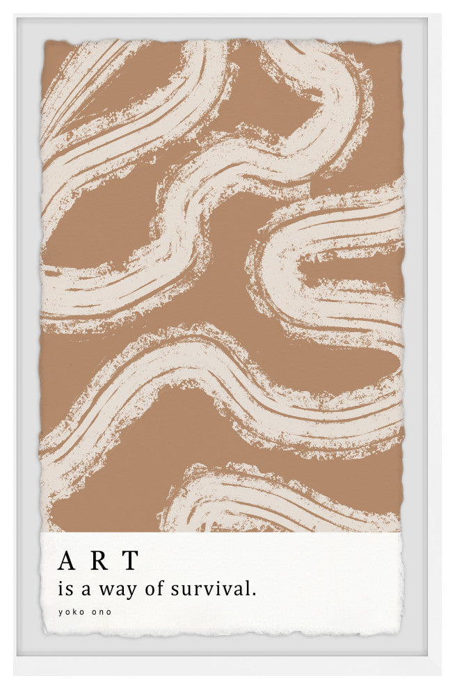 "Art Is a Way of Survival II" Framed Painting Print, 24x36