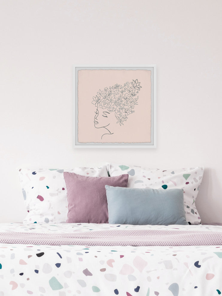 "Mystery Lady" Framed Painting Print, 18x18