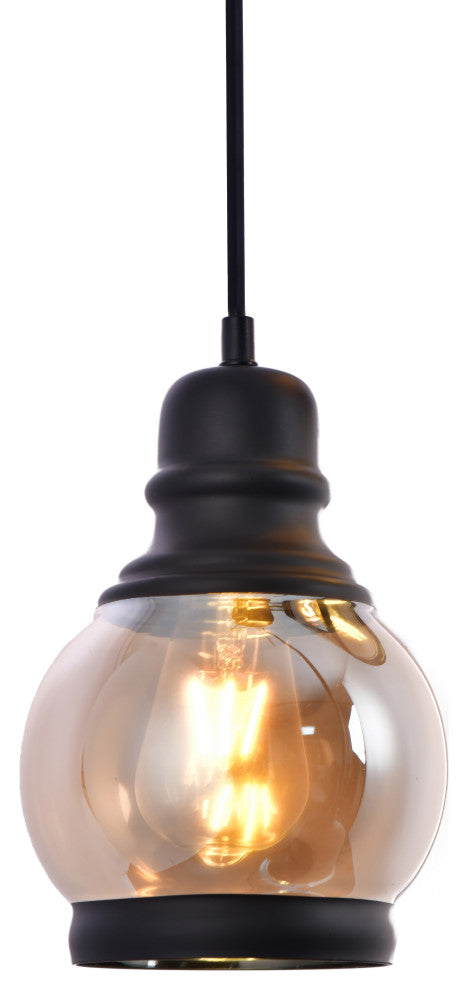 Lazzur Vaige 3 Light 13" Matte Black Pendant