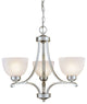 Minka-Lavery 1423-84 3 Light Mini Chandelier Paradox Brushed Nickel
